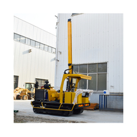 Con motor diésel de 4 cilindros para instalación de barrera de choque de carretera, máquina apisonadora de controlador de pila sobre orugas HXR5 de 6 metros