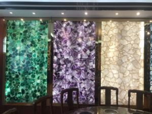 Decoración de Lujo Natural, Piedra de Ónix Verde Semipreciosa, Losas de Ágata Translúcida, Piedra Luminosa, Lumistone - Product Image 2