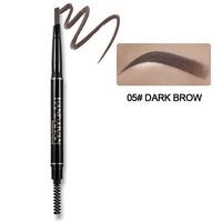 Crayon à sourcils minéral double tête ultra-fin à rotation automatique 6 couleurs Handaiyan, imperméable, anti-bavure, avec brosse, 0,3g