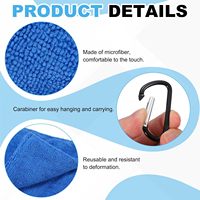 Toalla de microfibra portátil de 5.5 pulgadas con LOGO personalizado y gancho para limpiar palos de golf y accesorios para el campo de golf