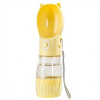Bouteille d eau portable pour animaux 2 en 1 eau et distributeur de nourriture etanche forme oreille de chat pour promenade