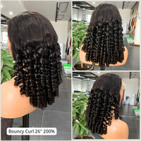 Perruques en cheveux humains brésiliens, boucles œuf, dentelle frontale 13x4, sans colle, pré-épilées, prêtes à porter, cuticules alignées, cheveux bruts