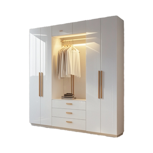 Snej ตู้เสื้อผ้ายืนอิสระขนาดใหญ่เฟอร์นิเจอร์แผงไม้สไตล์มินิมอลแบบทันสมัยดีไซน์ทนทานสำหรับห้องนอนบ้าน - Product Image 4