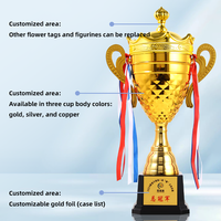 Trophée d'or en gros pour les compétitions sportives Bronze Iron Craft Nouveau design Metal Crown Trophy Cup