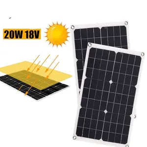 Diskon besar kualitas tinggi mudah dibawa modul surya 20w 18v panel surya fleksibel untuk sistem tenaga surya dari pabrik Tiongkok