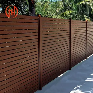 Brilliance Best Privacy Balcony Aluminum Fence Gate Slat Louver Fencing Metal Garden Fence