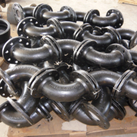 Raccords de tuyauterie en fonte ductile, coude à double bride, tuyau courbé à 90/45/22,5/11,25 DEGRÉS, norme BSEN545