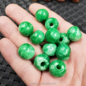 Certified Emerald Green Abacus Loose Beads Yang Green Full Green Apple Jewelry Can Be Used As Necklace Pendants Passepartout