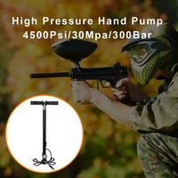 TUXING Pompa Tangan Hitam 4500psi 300Bar 30Mpa Tekanan Tinggi dengan Pengukur dan Filter Tiga Tahap untuk PCP dan Paintball