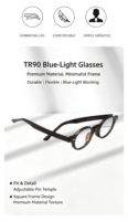 Lunettes anti-lumière bleue à 7 couches de peinture par pulvérisation, monture ovale rétro en TR90 avec noyau métallique interne pour hommes et femmes