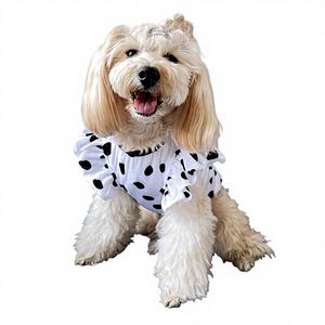 Jupe personnalisée à nœud en ruban extra-large, motif pois, style européen et américain, pour chat, chien Teddy, bouledogue français, toutes saisons - Product Image 1