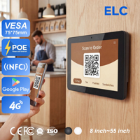 Tablette Android murale 10,1 pouces pour café, pour la commande de menus aux tables et l'affichage promotionnel, avec prise en charge PoE