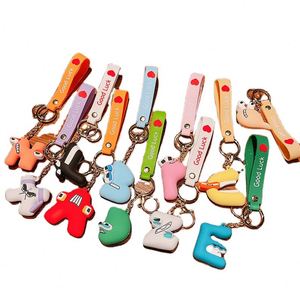 Porte-clés créatif et amusant en forme de lettres et de chiffres (A, B, C), bijou, pendentif de sac, jouet décoratif, cadeau - Product Image 1