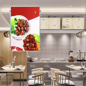 LED hai mặt hình chữ nhật Áp phích Khung hộp đèn siêu mỏng treo tường trong nhà khung quảng cáo kính cường lực <span class=keywords><strong>menu</strong></span> ngược sáng - Product Image 6