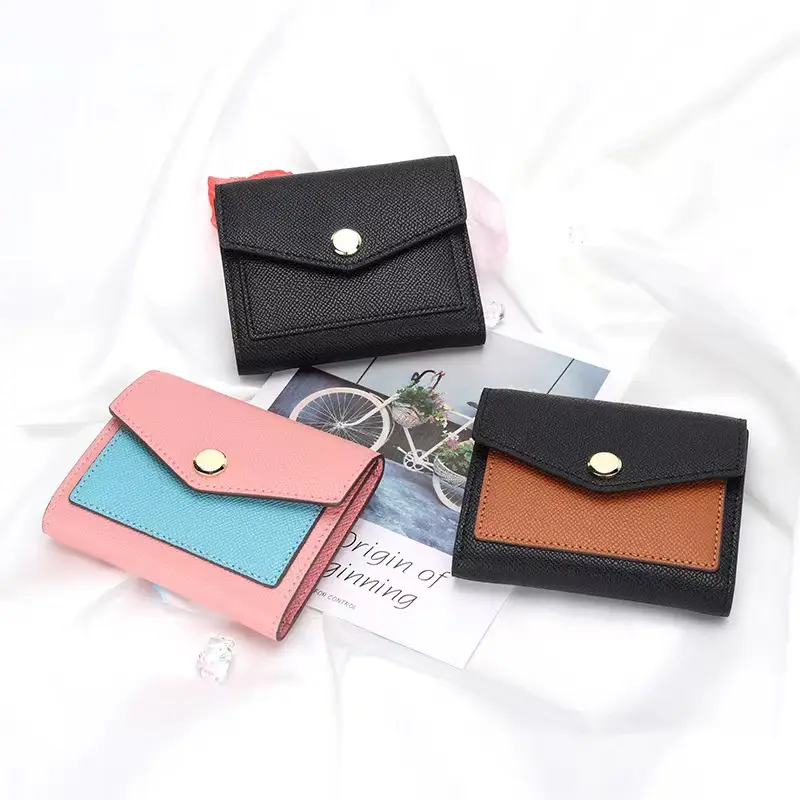 Women's Soft Leather Fashion Multi color Wallet Fashion Customization Luxury Small Wallet
