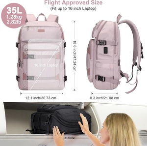 Sac à dos de voyage en nylon RAYLON, vente en gros directe d'usine, personnalisé OEM ODM, pour femmes et hommes, compatible ordinateur <span class=keywords><strong>portable</strong></span> 15,6 pouces, étanche, 20-39L, pour le transport aérien - Product Image 2