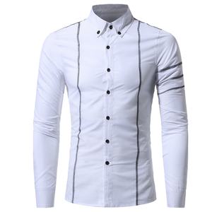 Chemise à manches longues pour homme, coupe ajustée, à carreaux, boutonnée, décontractée, au design le plus récent - Product Image 3