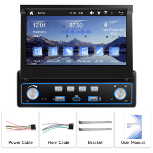 Reproductor MP5 para Auto Podofo de 1 DIN y 7 Pulgadas, Carplay Inalámbrico, <span class=keywords><strong>Android</strong></span> Auto, Estéreo Retráctil para Auto, Autoradio, BT, FM, Tipo-C/USB, OEM/ODM - Product Image 6