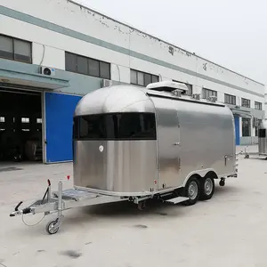 UKUNG 480*210 cm (15'9" x 6'11") street mobile fast food trailer coffee ice cream truck kiosk food cart for sale