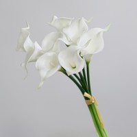 Buket Bunga Calla Lily Taro PU Buatan Tangan untuk Dekorasi Hari Valentine, Natal, Pernikahan, Rumah, dan Hotel