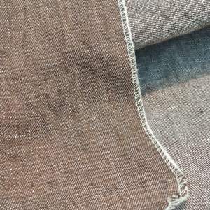 En stock – Tissus en lin pur 100 % biologique, lin européen <span class=keywords><strong>de</strong></span> luxe, style bicolore, sergé teint en fil, pour blazers et textiles <span class=keywords><strong>de</strong></span> maison - Product Image 3