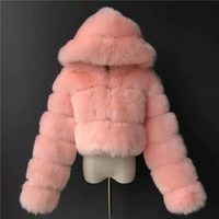 Veste en fourrure de renard véritable de luxe pour femmes, style court, à capuche, fourrure de renard authentique, fournisseur direct d'usine, fabricant