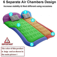 Coussin de couchage portable personnalisé en usine lit gonflable épaissi pour voiture avec pompe à air SUV matelas pneumatique pour voiture voyage Camping