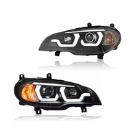 Actualización de Faros Delanteros con Luz de Señalización H1 para BMW X5 E70, Faros Delanteros 2007-2013, Faros Halógenos y Xenón