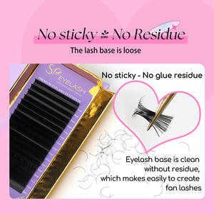 SP Private Label Velvet Cashmere Lash Russian Volume Individuele Wimper Extensions Mat Zwart 0.03 0.05 C D <span class=keywords><strong>M</strong></span> L LC LJ Wimper Trays - Product Image 4