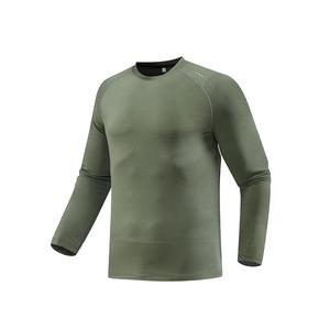 Camiseta deportiva de manga larga para hombre de alta calidad, ropa de gimnasio de secado rápido con diseño en blanco, tela de punto sólida informal - Product Image 6