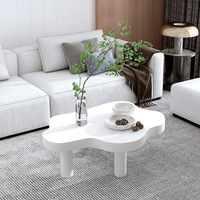 Table basse WANEMI de style nordique moderne, petite, réglable, en bois, inspirée des nuages, avec un design créatif pour le salon