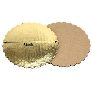 6x6x3 pollici Bianco Auto-Torta scatola piccola Scatola Torta con Finestra Popup e 6 Pollici oro rotondo Basi Torta Cerchio Schede - Product Image 3