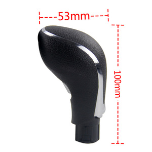 PQY Car Gear <b>Shift</b> <b>Knob</b> Leather Automatic Black Brown Ergonomic For Buick Models - Product Image 4