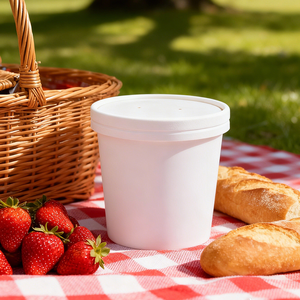 Contenedor de Papel para Alimentos Ecológico y Compostable Personalizado de 8oz, 12oz y 32oz, Precio de Fábrica, para Transporte Conveniente de Alimentos como Sopa de Fideos - Product Image 3