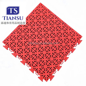 Carreaux de sol modulaires en plastique pour extérieur, équipement pour terrains de basketball, volleyball, pickleball - Product Image 1