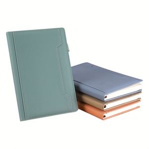 Carnet de notes A5 en cuir PU de qualité supérieure avec logo personnalisé, 100 feuilles, reliure cousue pour usage professionnel et bureautique - Product Image 1