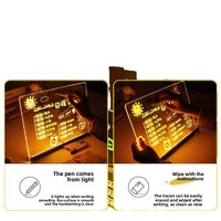 Lampe de nuit LED créative à faire soi-même pour la décoration de la maison, acrylique lumineux, mini carré personnalisable, message effaçable et réinscriptible