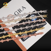 Bracelet Chaîne Tennis Moissanite Mini Croix 3mm 4mm Bijoux Hip Hop Argent 925 Iced Out Collier Chaîne Tennis pour Hommes et Femmes