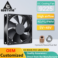 Ventilateur de refroidissement axial sans balais Gdstime GDA9225 DC à roulement à billes 5V12V 24V 48V 90mm 9cm 92x92x25mm pour boîtier d'ordinateur et processeur