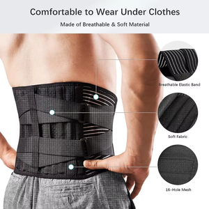 Cinturón de descompresión de columna inferior ajustable <span class=keywords><strong>Lumbar</strong></span> Back Brace Protector de cintura Cinturón de soporte de espalda - Product Image 6