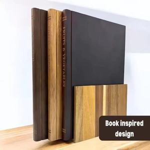 Wooden Book Shaped Cutting Board Rectangular Anti Slip Kitchen Chopping Block Three Piece <b>Set</b> - Product Image 1