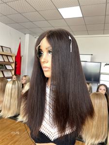 SHY Best Quality European Human Hair <b>Wigs</b> Mini Layer HD Lace Top Jewish <b>Wig</b> for <b>Women</b> Cuticle Aligned - Product Image 5