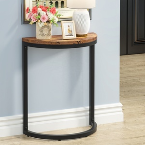 <span class=keywords><strong>Table</strong></span> d'appoint facile à assembler, <span class=keywords><strong>table</strong></span> basse <span class=keywords><strong>semi</strong></span>-circulaire, <span class=keywords><strong>table</strong></span> de canapé, bureau, petites tables d'appoint demi-rondes pour jardin, cour, patio - Product Image 2