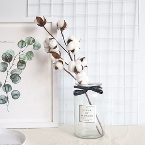 JCF239 naturale dieci <span class=keywords><strong>rami</strong></span> di cotone autunno fiori secchi <span class=keywords><strong>decorativi</strong></span> steli di cotone bianco per composizioni floreali - Product Image 3