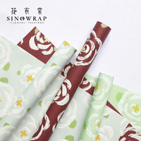 Papier d'emballage pour fleurs, nouveau style 2026, motifs floraux colorés, couleurs vives