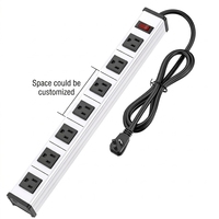 Regleta de alimentación OEM PDU con 20 tomas de CA, interruptor, protector contra sobretensiones y sobrecarga, montaje en rack eléctrico, enchufe principal y extensión para la industria