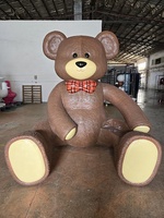 Centre commercial extérieur personnalisé/parc d'attractions/rue commerciale en fibre de verre Big 2.1 M Brown Teddy Bear Sculpture & Statue en vente