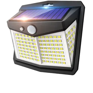 212 Led Zonne-Energie Lamp Op Zonne-Energie Ip65 Waterdicht Muurlicht Op Zonne-Energie Tuinstraatlantaarn Pir Bewegingssensor Buiten