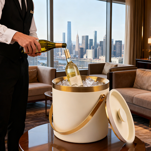 Secchiello per Ghiaccio in Acciaio Inox da 1/2/3 Litri con Coperchio, Doppia Parete Isolata per Mantenere il Ghiaccio Congelato Più a Lungo - Product Image 6