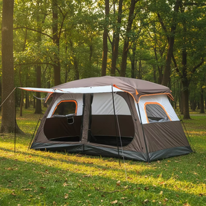 Tenda Atap Empat Musim yang Luas dengan 2 Kamar Tidur dan 1 Ruang Tamu untuk Berkemah di Luar Ruangan, Portabel, Dapat Dilipat, 1500mm, Tahan Air, Lapisan Ganda - Product Image 5